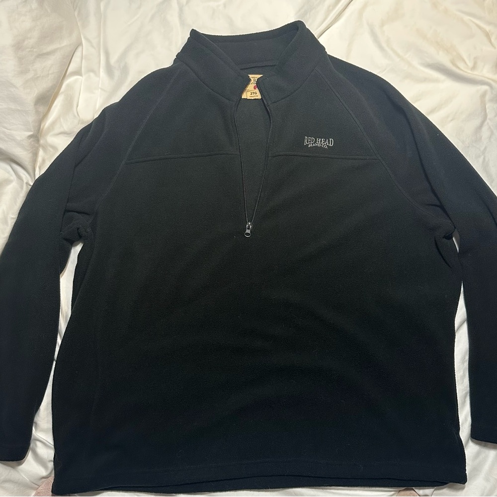 RedHead Men's Black 1/4 zip Fleece